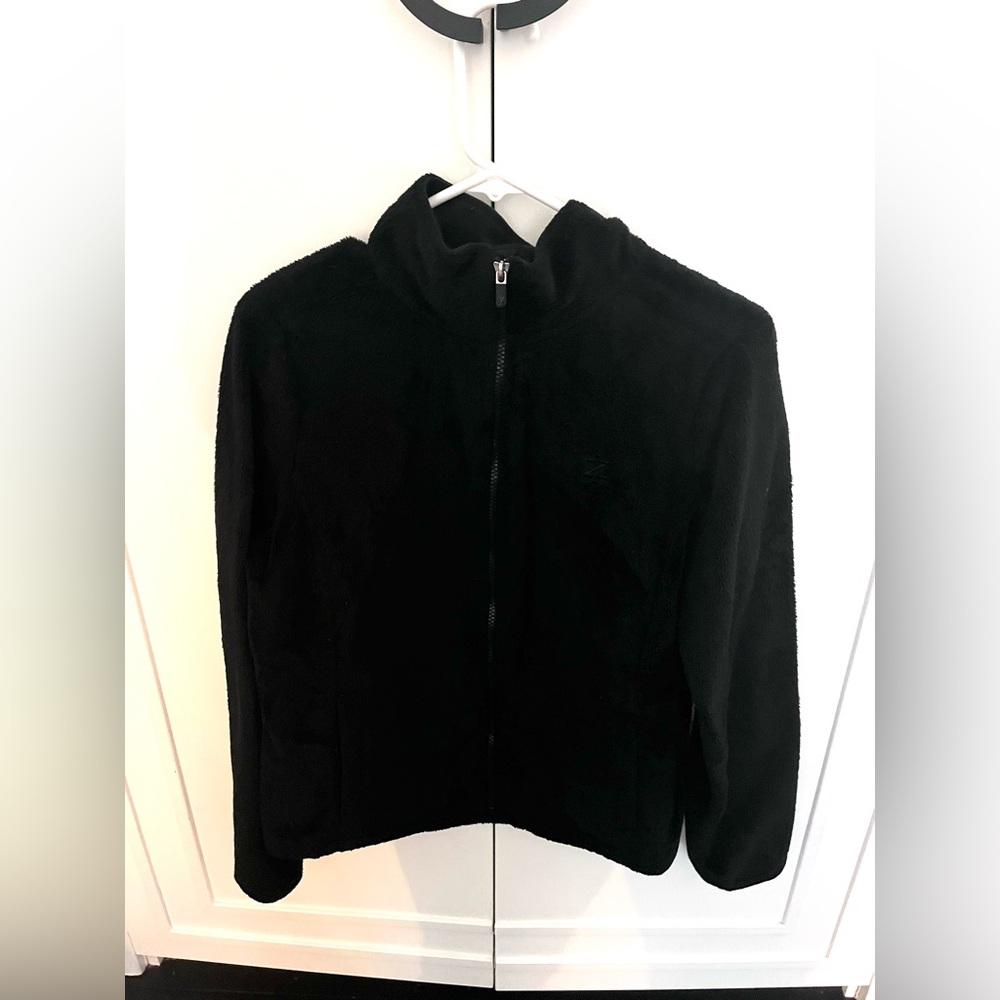 Black IZOD performance Fleece Zip-Up Jacket